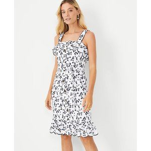 Ann Taylor Floral Embroidered Sheath Dress L